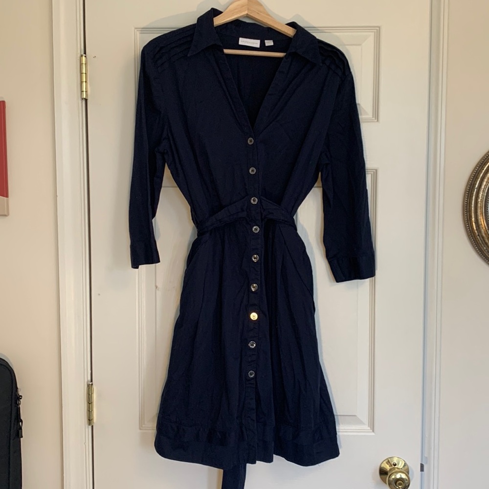 Navy blue above the knee dress
